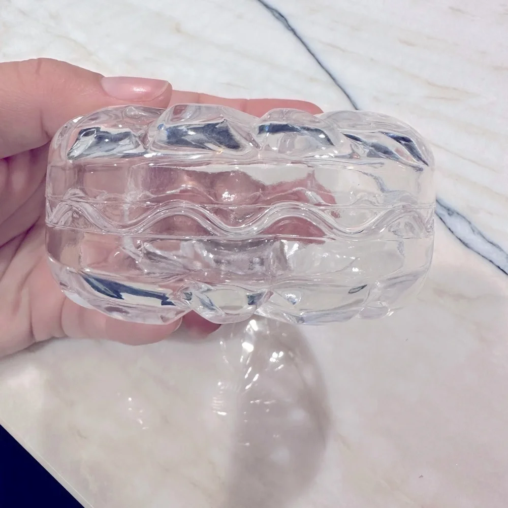 Vintage Lead Crystal Trinket Dish 2 Pieces vintage 1980’s table decor ring dish